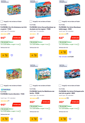 2e item aan halve prijs op Playmobil bij Bol
