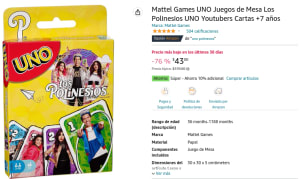 Mattel Games Uno Split Juego de Cartas +7 Años