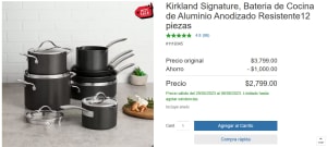 Kirkland Signature Batería de Cocina de Aluminio Anodizad