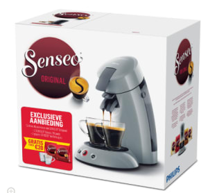 Rubber spreken onderwijzen Senseo Viva Café koffiezetapparaat met 2 koffieglazen en 2 zakken pads voor  €49,99