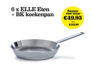 Tien Uitmaken erwt 6 maanden ELLE Eten + 1 BK Conical Deluxe koekenpan voor €49,95