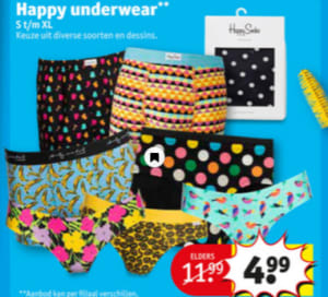 zoeken tij Arabisch Happy underwear voor €4,99