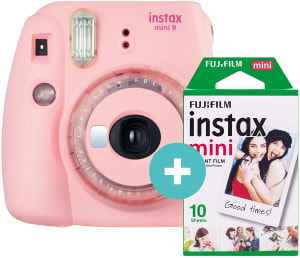 Cámara instantánea FUJIFILM INSTAX MINI 9 rosa claro + Carrete 10 fotos por  69,99€