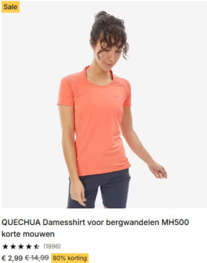Tot 95% korting in de sale van Decathlon