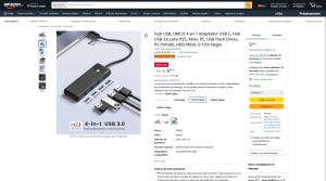 Hub USB ORICO 4 en 1 Adaptador USB C por 5,49€