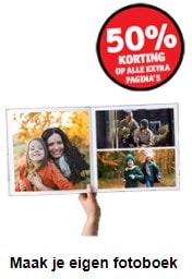 Kliniek stijl overzien 50% korting op alle extra pagina's in je fotoboek bij Kruidvat