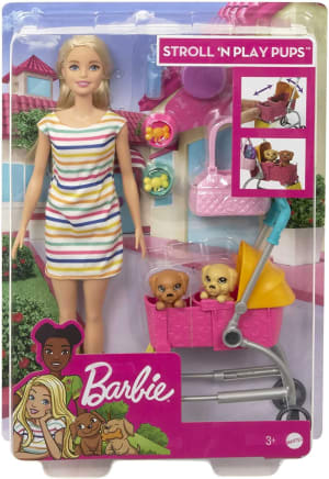 Barbie met Hond honden in voor bij Amazon