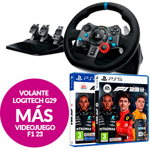 Volante Logitech G29 + F1 23 para PS4 o PS5 » Chollometro