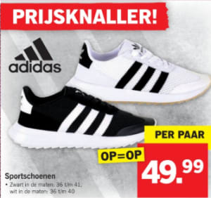 stil verband verticaal Adidas sportschoenen wit of zwart voor €49,99