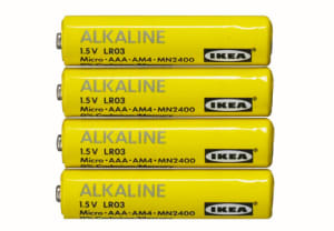 40 × ALKALISK batterijen bij IKEA Amsterdam €5,37