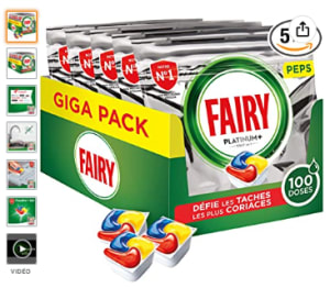 FAIRY Tablette lave-Vaisselle Original Tout en 1 Citron, 56 capsules