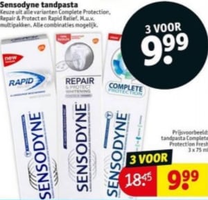 Bestudeer Acquiesce Portier Sensodyne tandpasta repair en protect 3 voor €9,99