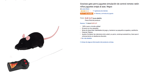 Bromas 27€ Amazon Ratón 3 Mando Remoto Por En Juguete WH29IED