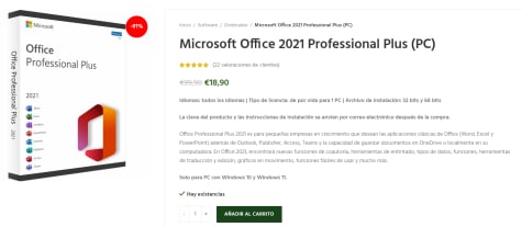 Microsoft Office 2021 Plus a $394 en Codigi