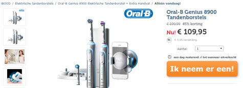 Clam oor Ontmoedigen Oral-B GENIUS 8900 + Extra Body - Elektrische tandenborstel voor €109,95