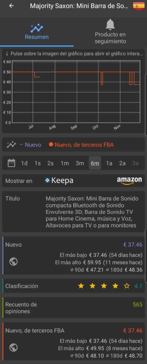 MAJORITY Saxon: Mini Barra de Sonido compacta Bluetooth de Sonido