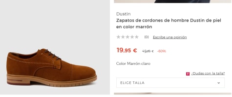 Zapatos de cordones de hombre Dustin de piel en color marr n por