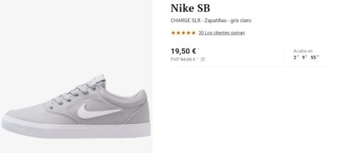 Zapatillas Nike CHARGE por 19.50€ en Zalando
