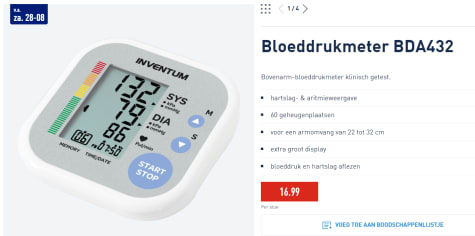 Kwijtschelding berekenen pastel inventum bda 432 bovenarm bloeddrukmeter voor €16,99 bij de Aldi