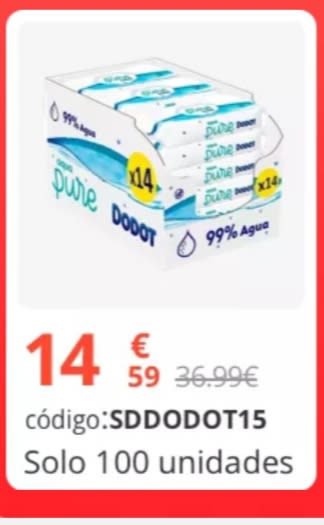 Dodot Aqua Pure Toallitas Húmedas Para Bebés 48 Toallitas