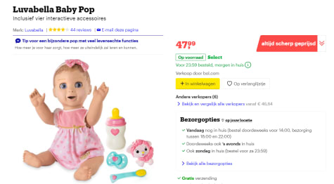 kruis schrijven Gelukkig is dat Luvabella Baby Pop Inclusief vier interactieve accessoires voor €47,99