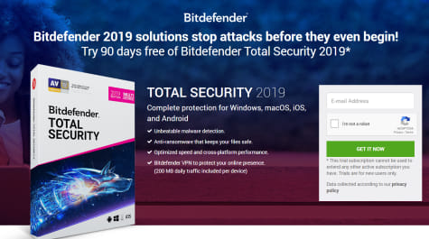 Bitdefender Total Security 2019 - 3 maanden gratis Aanbiedingen