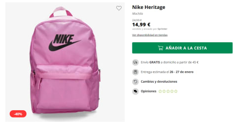 mochila nike sprinter