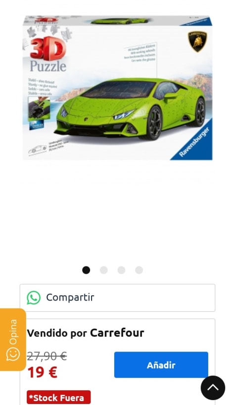 Lamborghini Puzzle 3D Lamborghini + años por 19€.