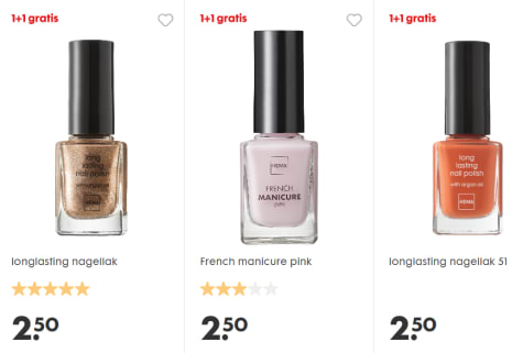 1+1 Gratis op alle nagellak bij HEMA Aanbiedingen 1+1 Gratis op alle nagellak bij HEMA Aanbiedingen