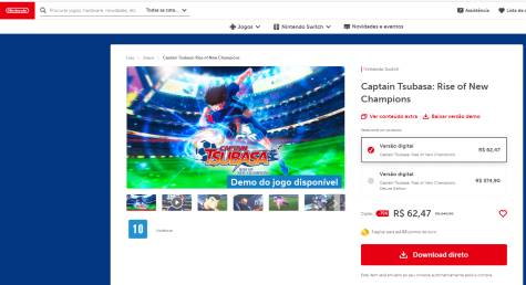 Captain Tsubasa: Rise of New Champions, Jogos para a Nintendo Switch, Jogos