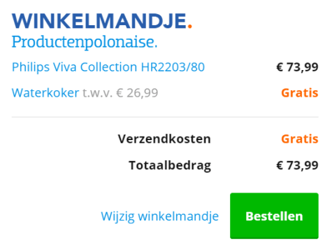 Philips Viva Collection HR2203/80 soepmaker met gratis waterkoker voor €73,99 Aanbiedingen