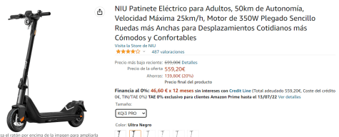 NIU Patinete Eléctrico para Adultos, 50km de Autonomía, Velocidad Máxima  25km/h, Motor de 350W Plegado Sencillo Ruedas más Anchas para  Desplazamientos Cotidianos Mas Cómodos (KQi3 Pro) : : Deportes y  aire libre