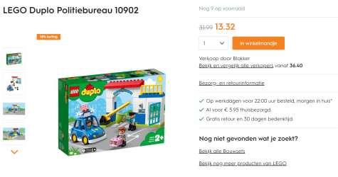 LEGO Duplo Politiebureau voor €13,32 Aanbiedingen