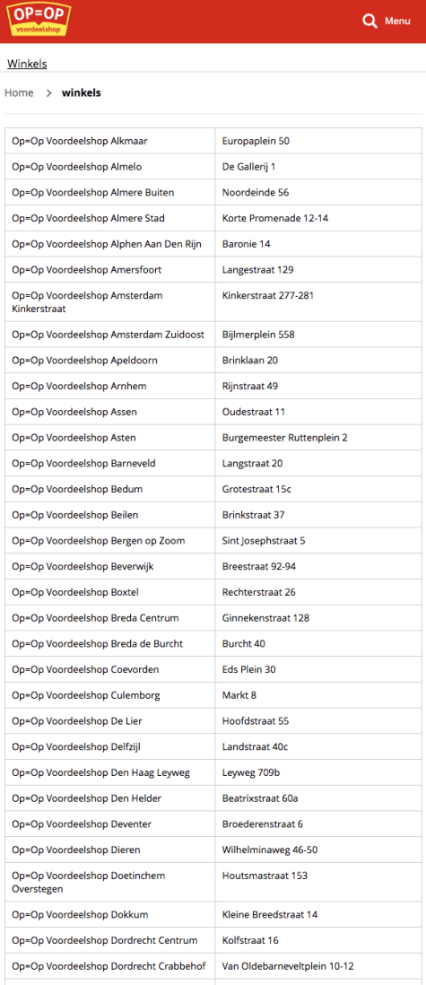 De Op = Op Voordeelshop leegverkoop is gestart! Aanbiedingen