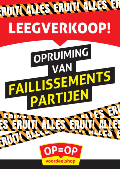 De Op = Op Voordeelshop leegverkoop is gestart! Aanbiedingen