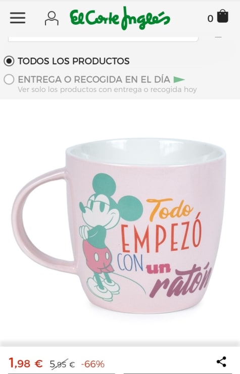 Taza Mug Cosy Mickey Disney · Disney · El Corte Inglés