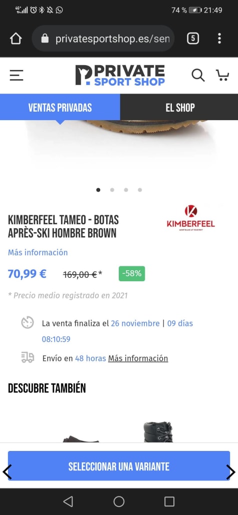Emulación Transparente Fusión Botas para Hombre Kimberfeel Tameo por 70.99€