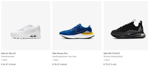 Tot 50% korting op kinderkleding en schoenen Aanbiedingen
