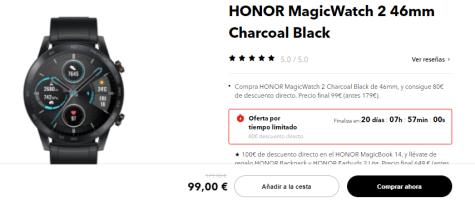 Comprar HONOR MagicWatch 2 de 46 mm