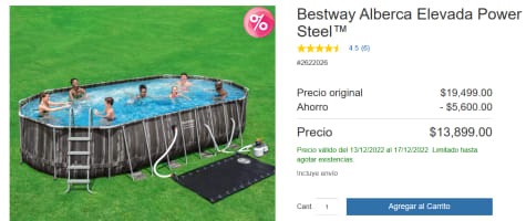 Alberca Bestway por $13,899 en Costco