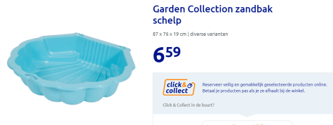 Grazen type Roeispaan Garden Collection zandbak schelp voor €6,59