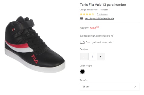 Tenis Fila Vulc 13 para Hombre por $663 en Liverpool