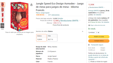 Juego Jungle Speed por 12,90€