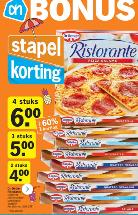 Dr Oetker Stapel Korting Bij Albert Heijn