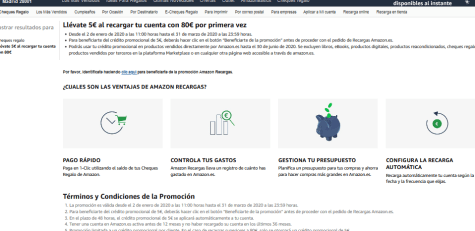 recarga amazon promocion