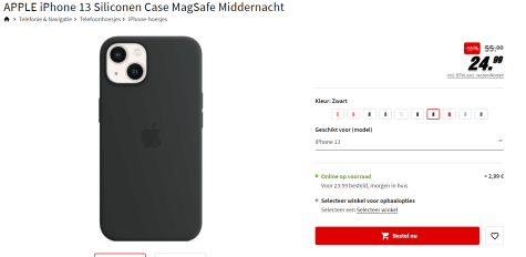 Relatieve grootte vermomming overschrijving Apple iPhone 13 MagSafe Siliconen Hoesje Midnight Zwart voor €24,99 bij de  Mediamarkt