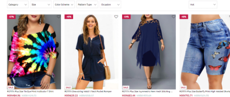 Hasta 60% OFF en Ropa de Mujer en Rotita