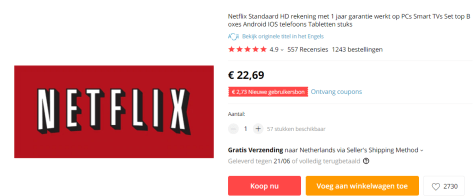 apotheker Wind Orthodox Netflix één jaar standaard voor €22,68