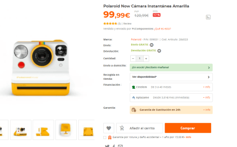 Polaroid Now Gen 2 Blue / Cámara Instantánea con Ofertas en Carrefour