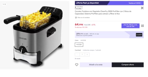 Freidoras Con Aceite Cleanfry 3000 Cecotec con Ofertas en Carrefour